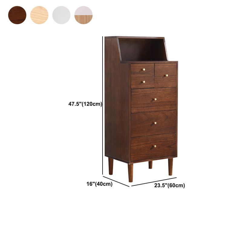 Solid Wood Accent Chest with Straight Legs 15.74" Wide Chest with 6 Drawers