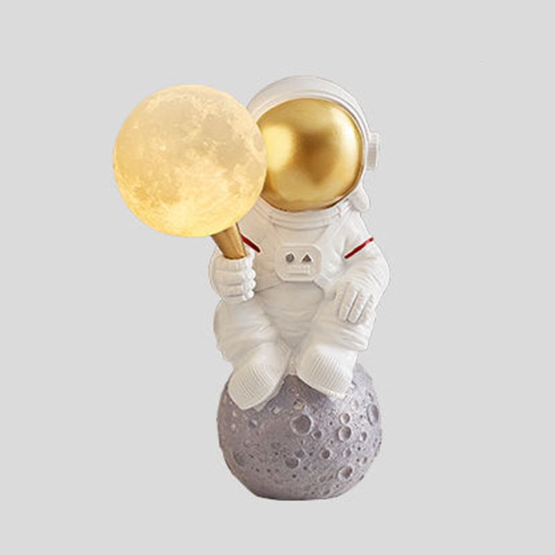 Estilo moderno Astronaut Shape Night Table Lamp Resin 1 Light Table Light