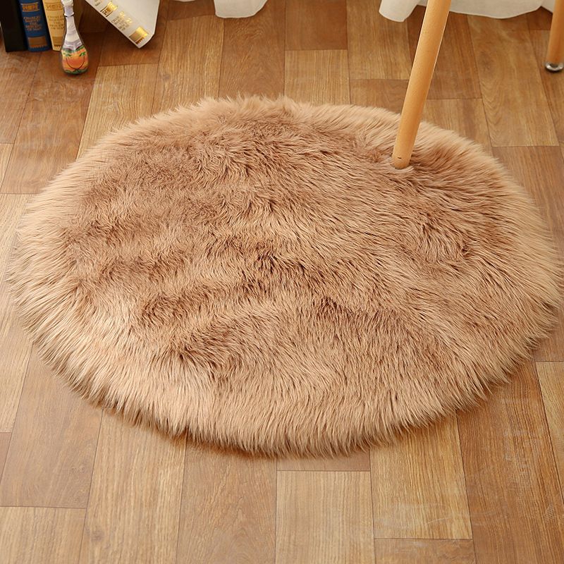 Comfort Girls Room Foot Rug Multicolor Plain Carpet Shag Pet Friendly Machine Washable Non-Slip Rug