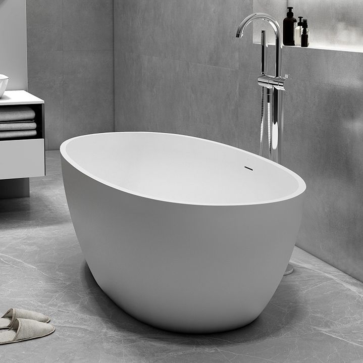 Antique Finish Oval Bathtub Freestanding Soaking Modern Bath Tub