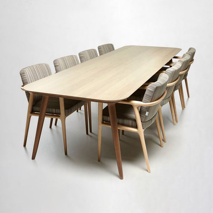 Rectangle Dining Site Table Modern Style Solid Wood Dining Room Collection with 4-foot