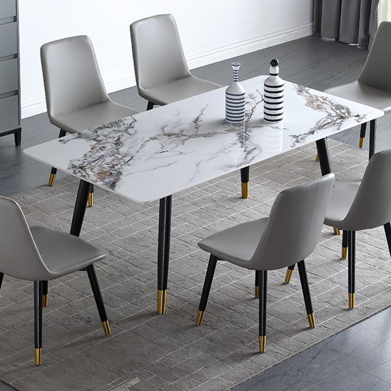 Rechteck Esstisch Tisch Luxusstil Stein für Raumkollektion mit 4 Fuß