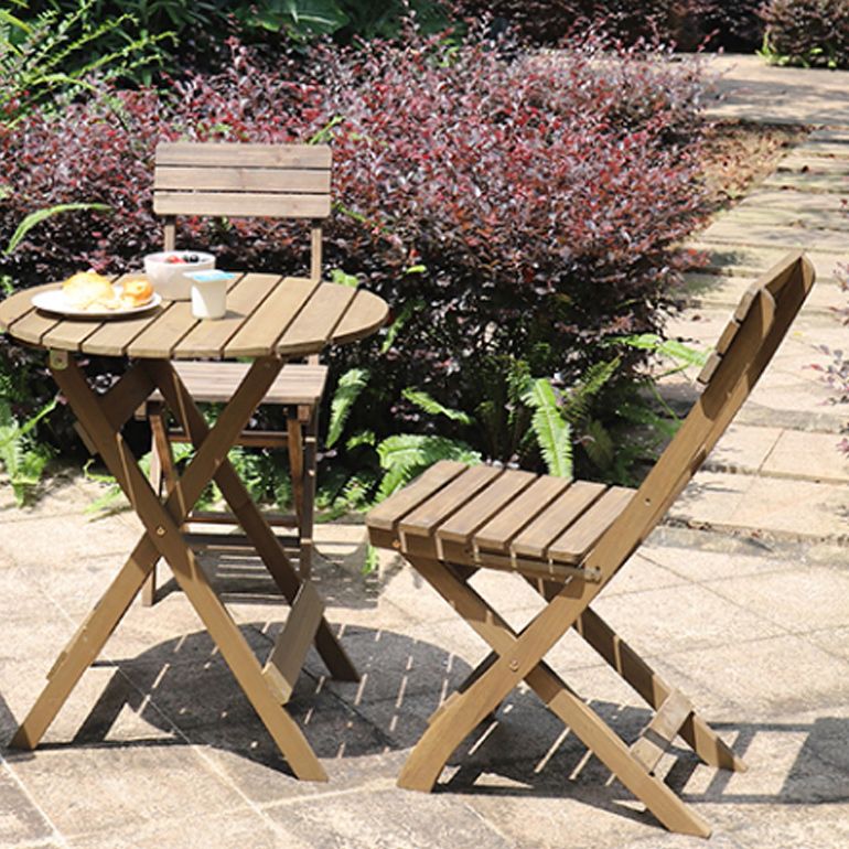 Solid Wood Dining Side Chair Modern Folding Outdoor Chair Set of 1/2/4/6/8
