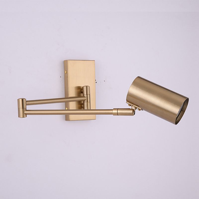 Modern Style Curved Arm Shape Wall Sconce Ceramic 1 Sconce Light in Gold / Black