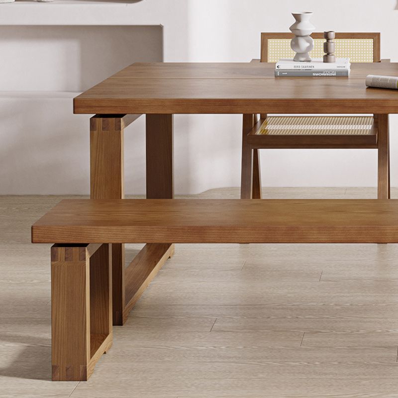 Dinner Room Dining Table Solid Wood Sled Base Rectangle Dining Table