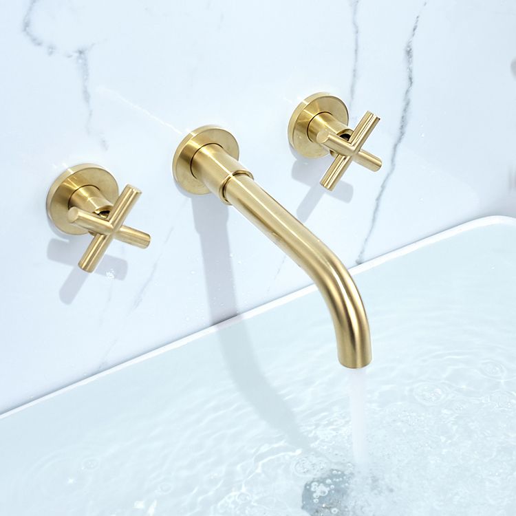 Traditioal Brass Roman Tub Faucet with 2 Cross Handles Tub Faucet