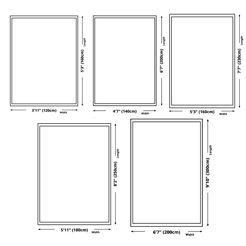 White Tone Color Block Rug Polyester Nordic Carpet Non-Slip Backing Indoor Rug for Home Decoration