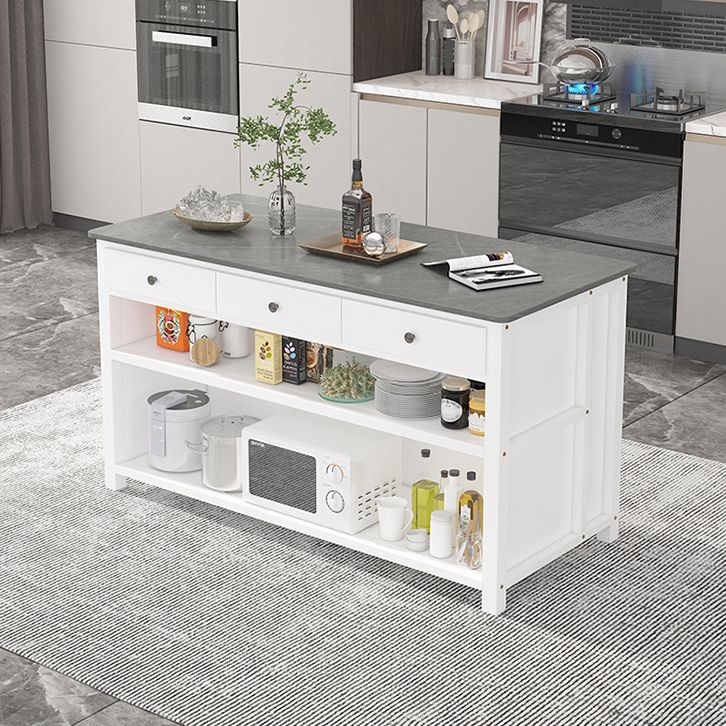 Modern Style Stone Bar Dining Table Rectangle Bar Table for Kitchen