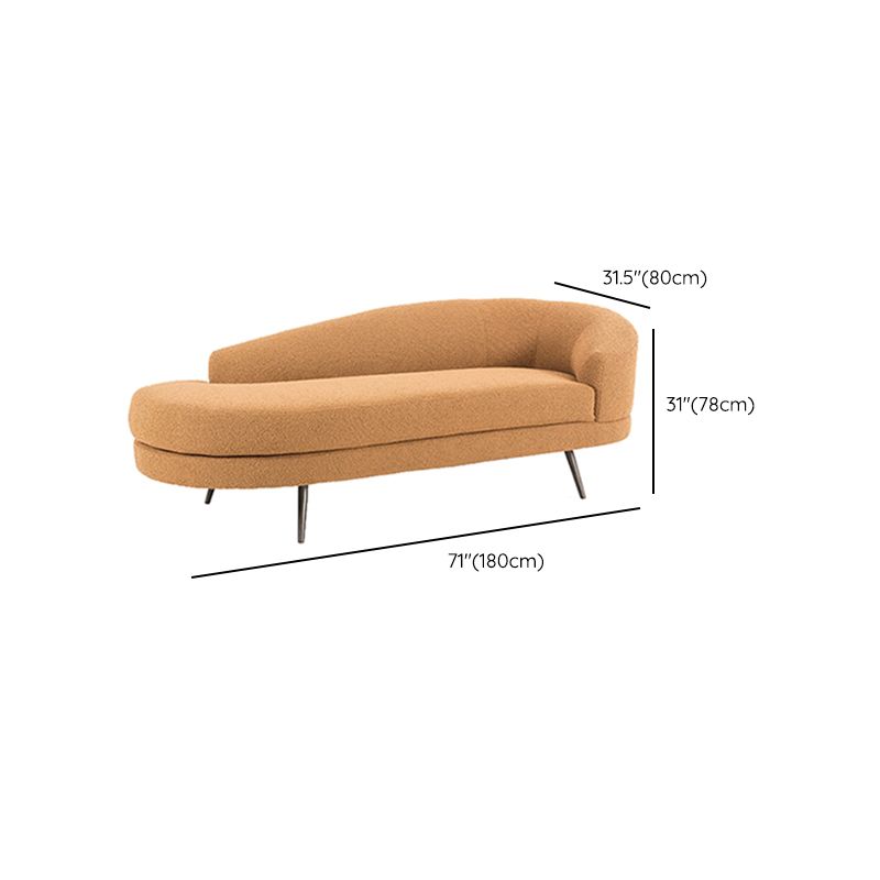 70.9" L Contemporary Recessed Arm Chaise Lounge with Cushion