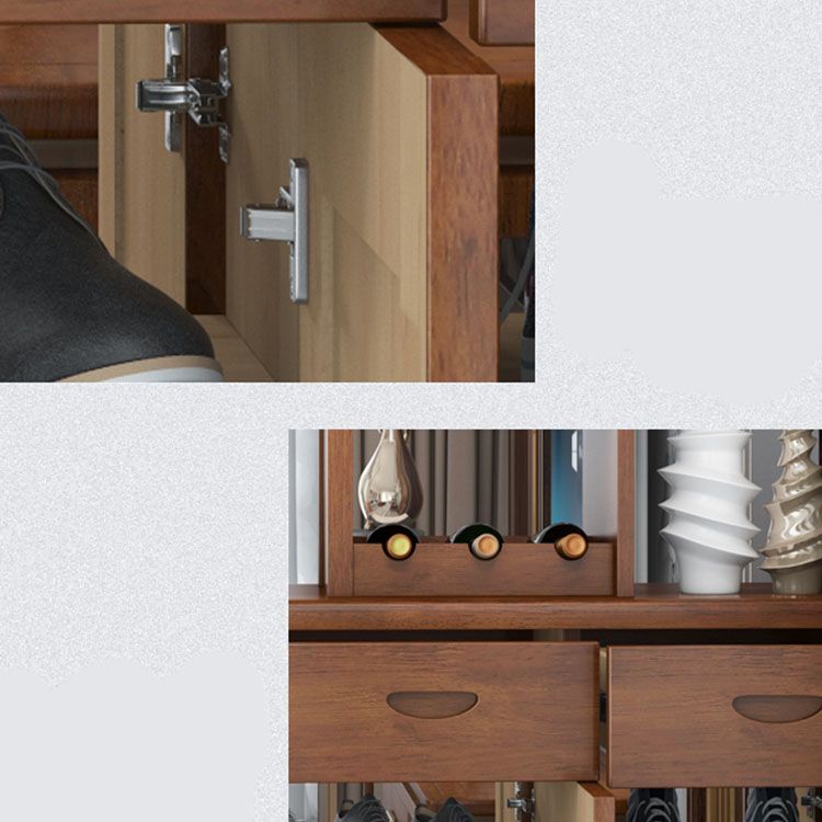 Rectangle Solid Wood 76.77" Tall Accent Cabinet with Drawers and Doors