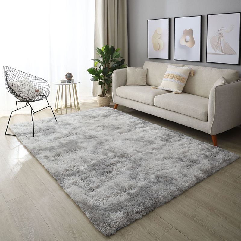 Simplicité Solide Shag Carpet Polyester Raping Indoor Tapis de support sans glissement pour décoration pour la maison