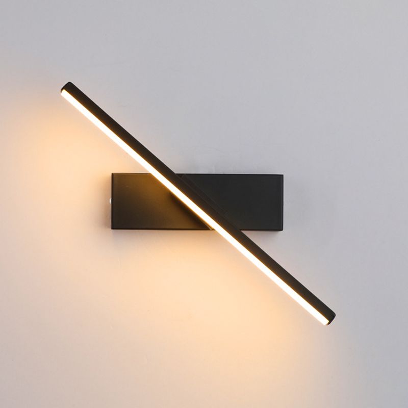 Lámpara de pared de minimalismo contemporáneo 330 ° Luz de línea LED de aluminio rotativo para dormitorio