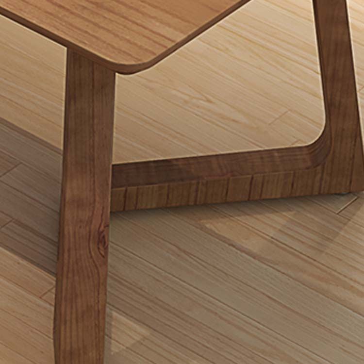 Pine Wood Top Dining Table Traditional Luxury Rectangle Table with Sled Base