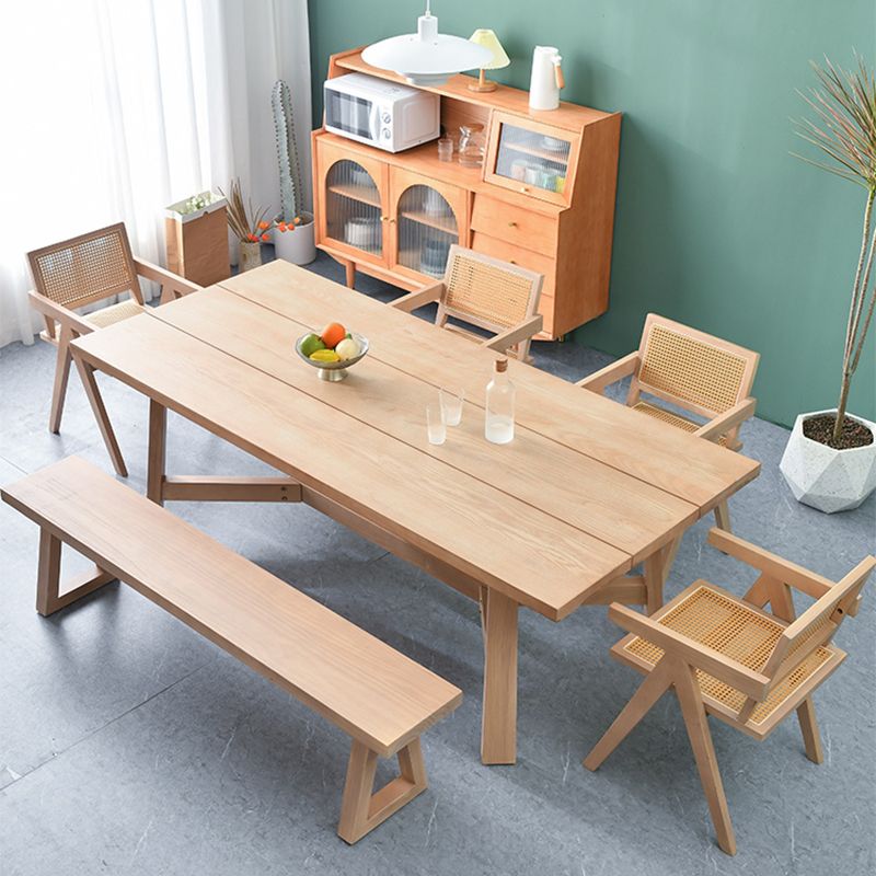Modern 1/2/4/5/6 Pieces Dining Set with Solid Wood Dining Table and Chairs Furniture