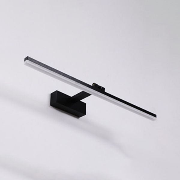 Black Elongated Wall Mounted Lamp Simplicity Style LED Metal Wall Sconce Lighting