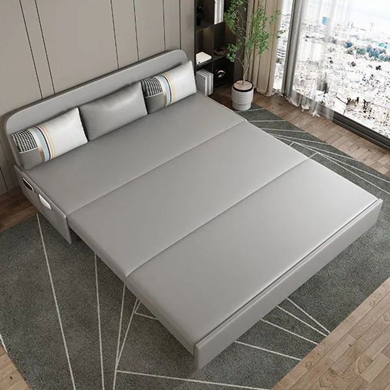 Modern & Contemporary Faux leather Upholstered Futon Sleeper Sofa Bed