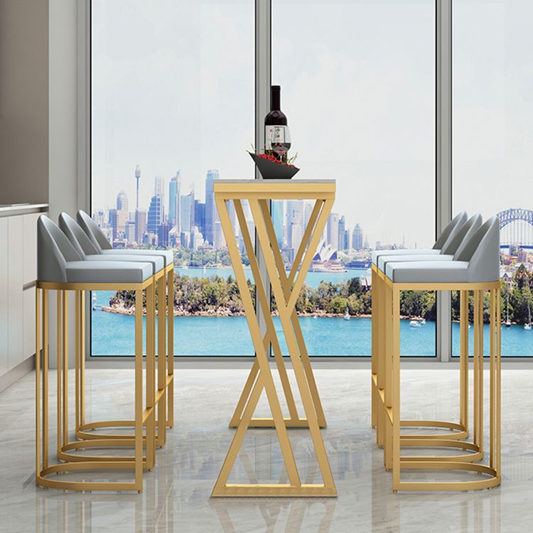 Table à manger du bar à restauration du bar contemporain Hauteur du bar intérieur Tableau de cocktails de 42 pouces