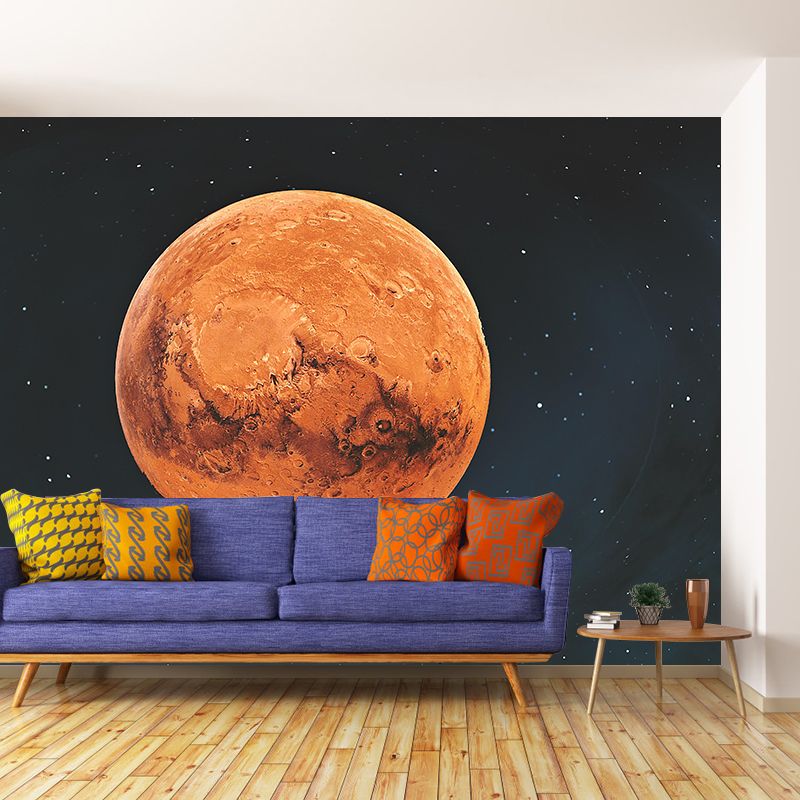 Bright Color Universe Planet Mural Stain Resistant Living Room Wall Decor