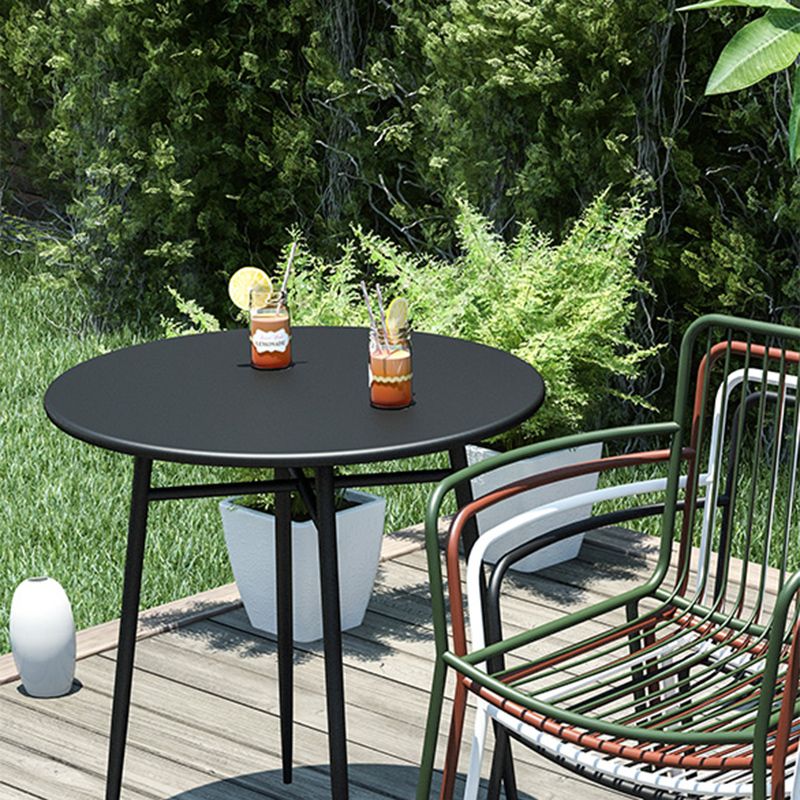 Modern Bistro Dining Table Set 1/3 Pcs Outdoor Round Metal Dining Table and Chairs