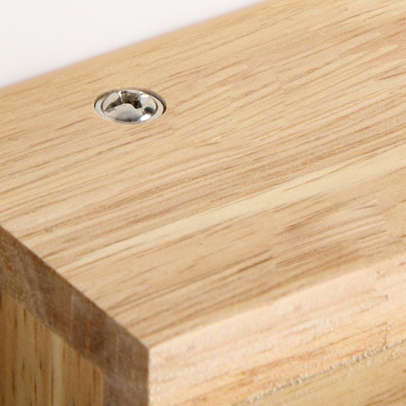 Nordic Style Wooden Vanity Light LED Rectangle Shape Vanity Lamp for Shower Room