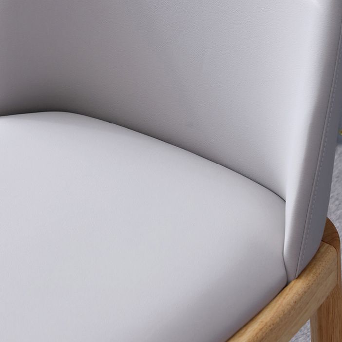 Chaise d'appoint scandinave avec dossier Parsons, chaise de salle à manger sans accoudoirs en bois