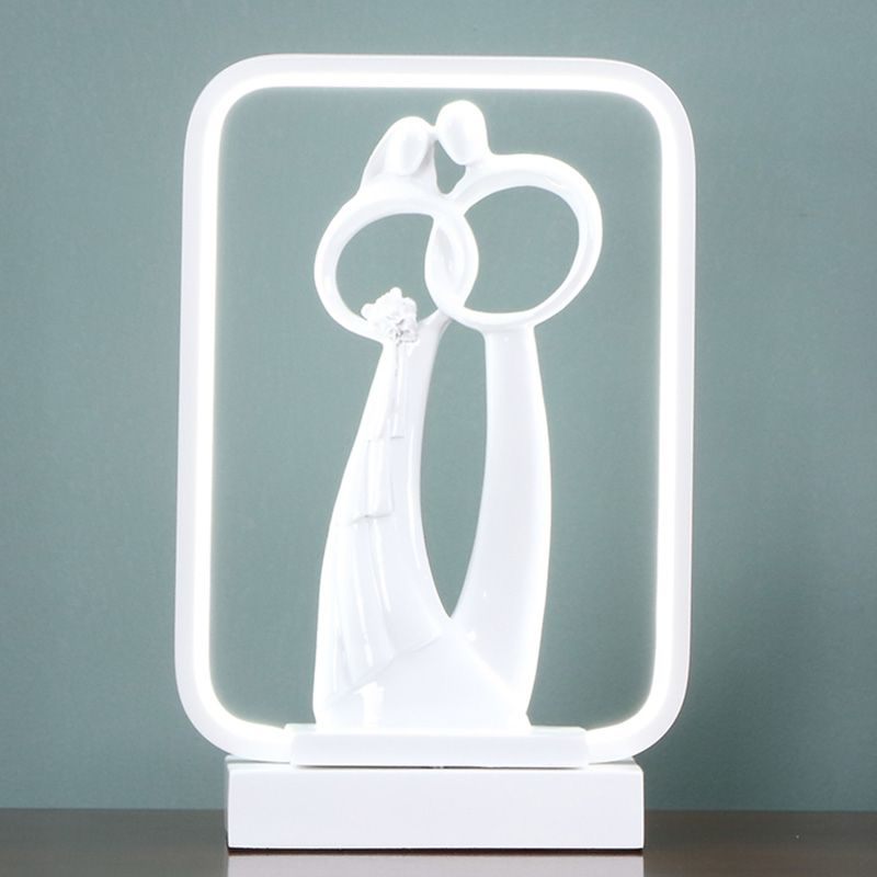 Modern Style Linear Night Table Lamp Metal Nightstand Lamp for Bedroom