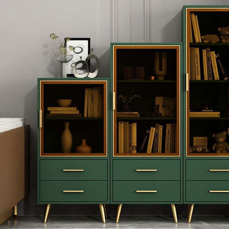 Modern Rectangle Accent Cabinet with Straight Legs and 2 Drawers