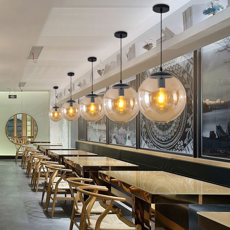 Ball suspendu éclairage industriel d'éclairage avec une teinte en verre pour le salon