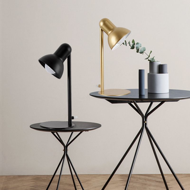 Zwart/Wit Dome Shade Desk Lamp Loft Stijlvol metalen 1 lamp Bedside Mini Standing Desk Lighting