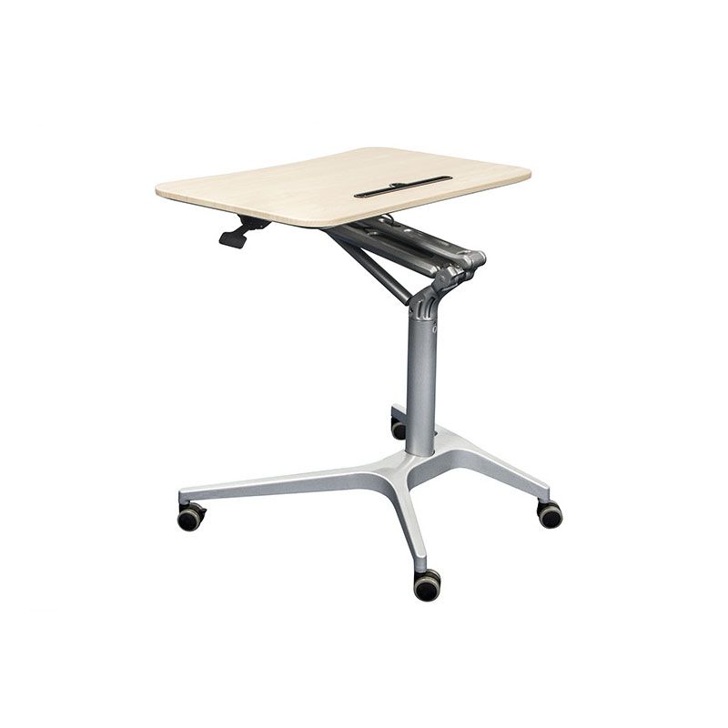 Contemporary Office Desk Rectangular Standing Desk Converter with Caster Wheels