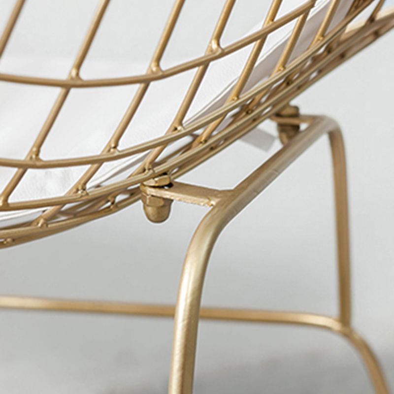 Glam -stijl eetkamerstoelen keuken eetwarmeloze stoelen met metalen benen
