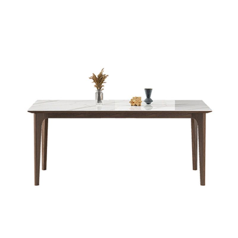 Stone Top Dining Table Set with Ash Wood Frame 1/3/4 Pieces Modern Dinette Set