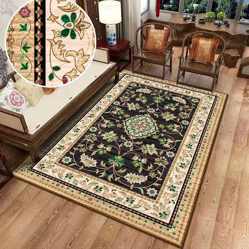 ANTIGUO DE LA SALA DE LIBRA Glamada alfombra victoriana estampado de flores cubierta de interior poliéster alfombra lavable amigable