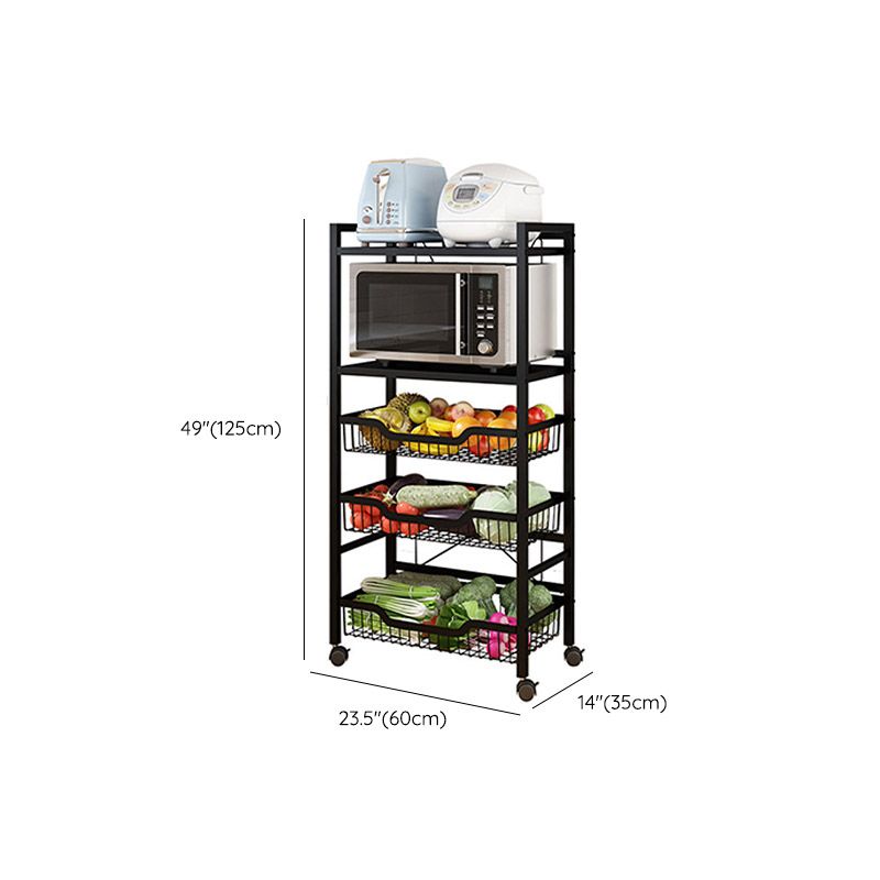 Dining Room Metal Prep Table Open Storage Rectangular Prep Table