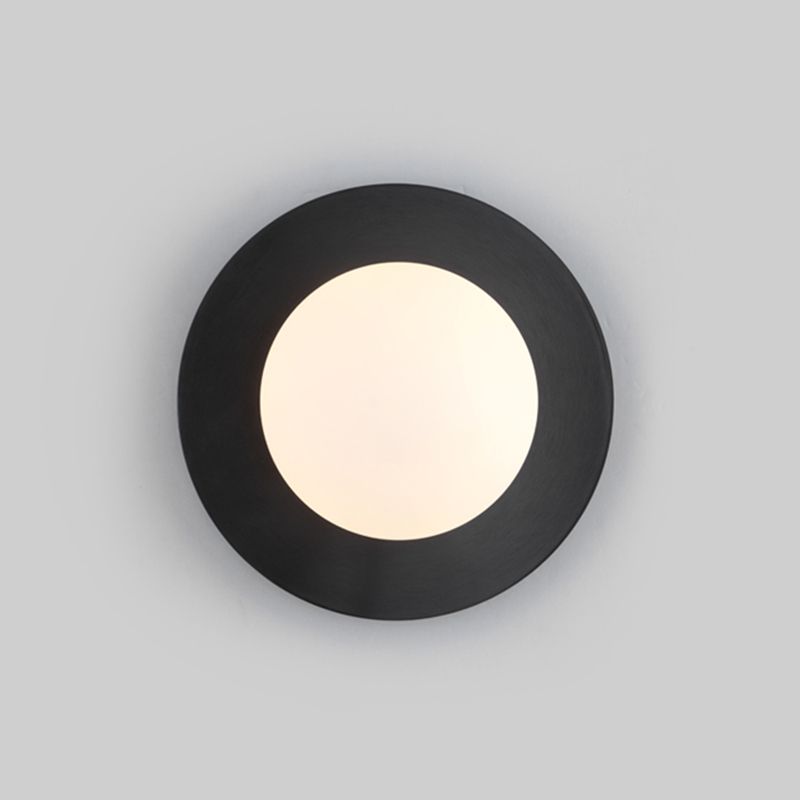 Orb Wall Mounted Light Fixture Contemporary Style Glass Flush Mount Wall Sconce for Bedroom