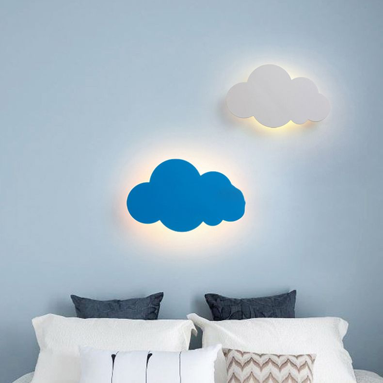 Moderne Stil Leuchte Wolkenform Holz 1-Licht-Wandhalterung Licht