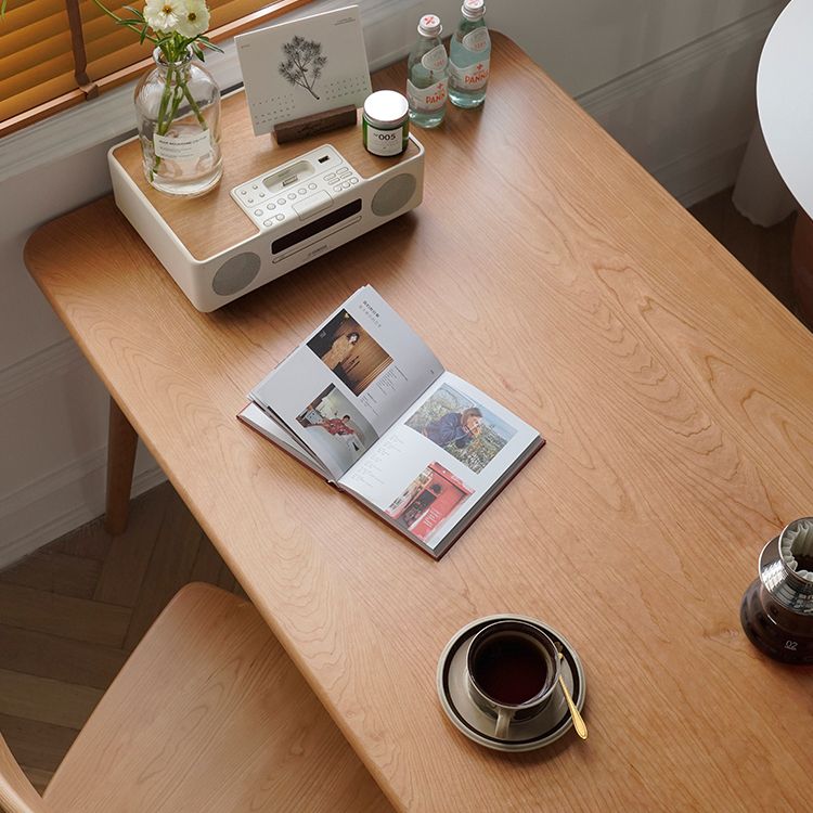 Rechthoek eigentijdse massief houten eetkamer set met 4 poten tafel eettafel sets