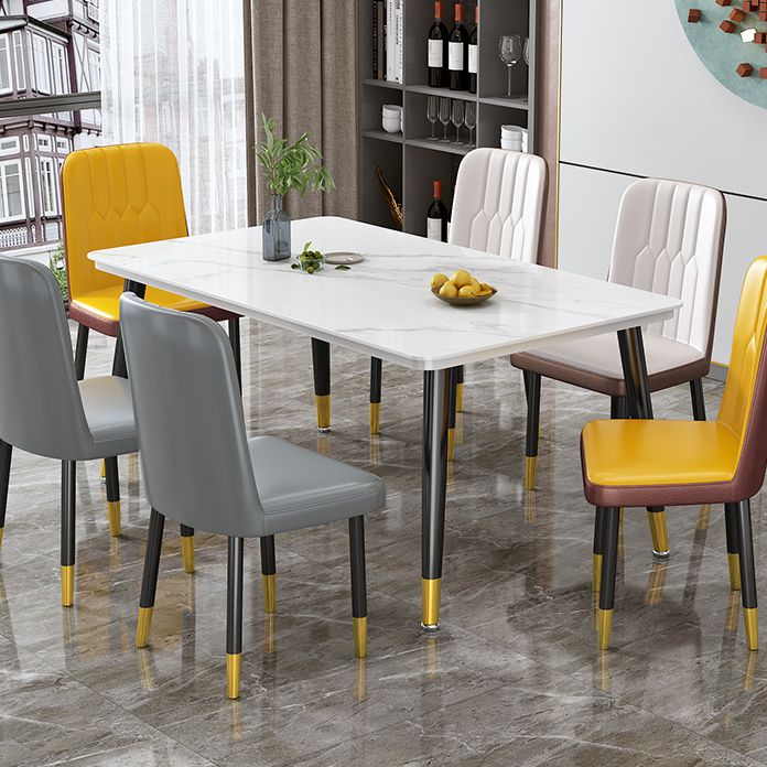 Hedendaagse standaard gesinterde stenen top eettafel rechthoek eettafel voor keuken