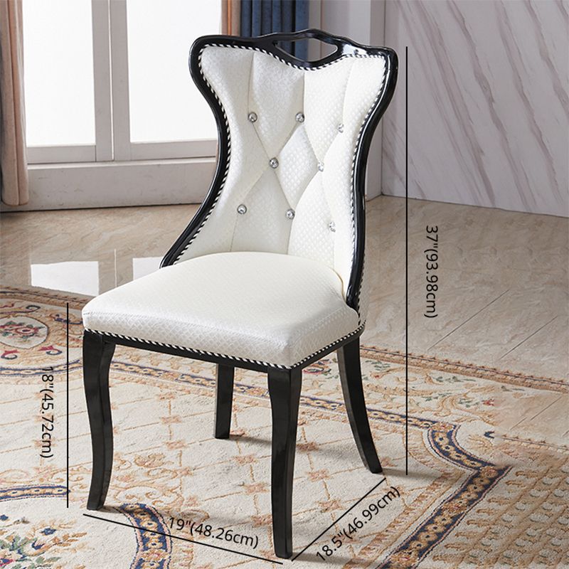 Set da pranzo in marmo in stile vittoriano con tavolo bianco e 4 gambe nere base per uso domestico