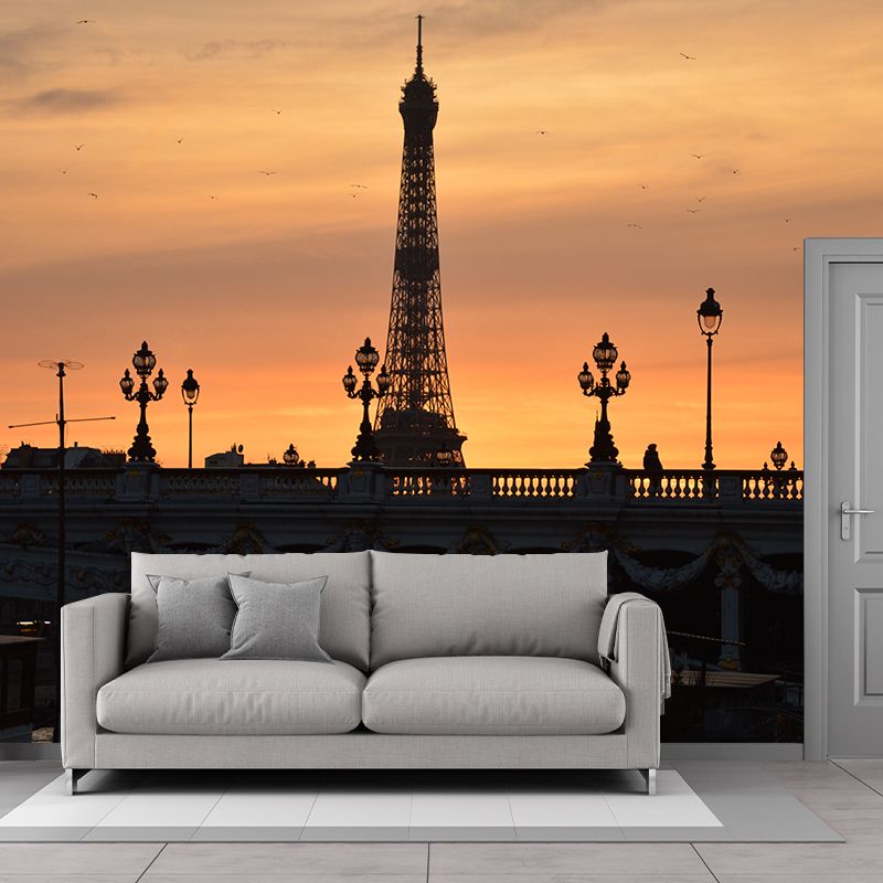 Famous Eiffel Tower Mural Wallpaper for Living Room Decor, Made to Measure