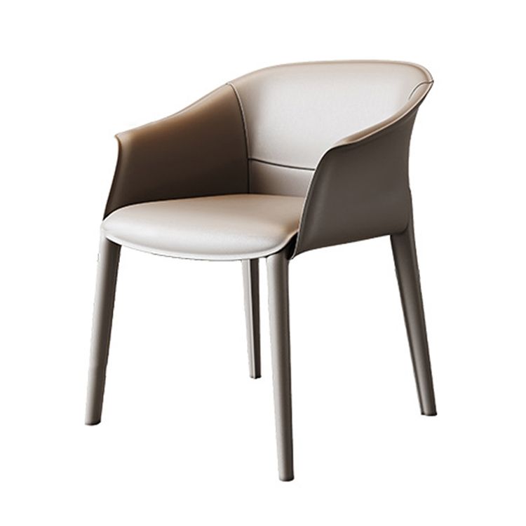 Chaise de salle à manger contemporaine en métal, finition métallique, chaise de salle à manger à dossier solide