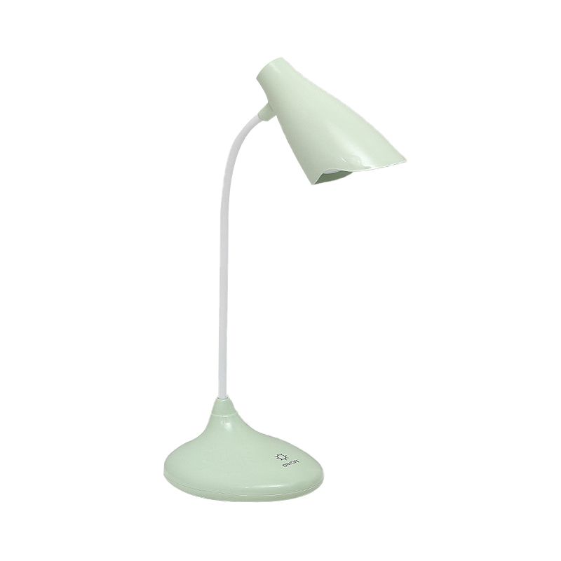 Nordic Bell Shape Standing Desk Light Touch-Sensitive Blue/Green/Pink/White LED Desk Lamp with USB Charging Port