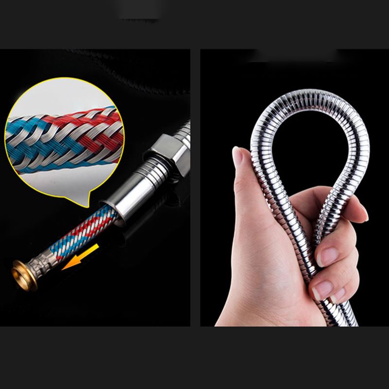 Contemporary Shower Head Combo Fixed Shower Head Stainless Steel Wall-Mount Shower Head