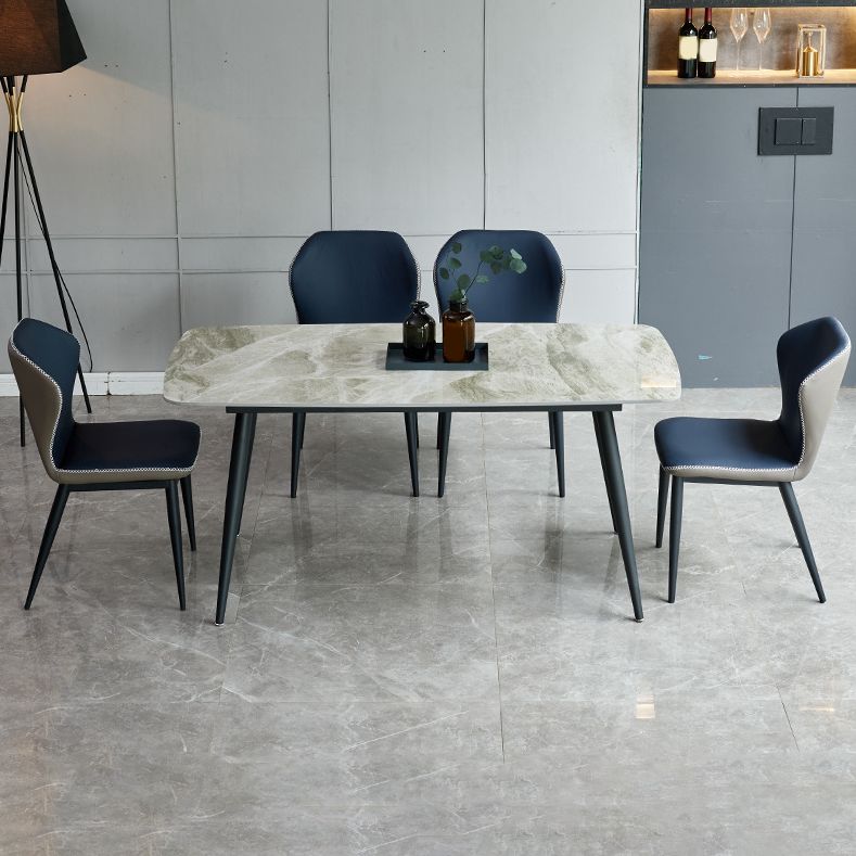 1/2/5/7 Pieces Rectangle Dining Set Modern Sintered Stone Top Dinette Table Set