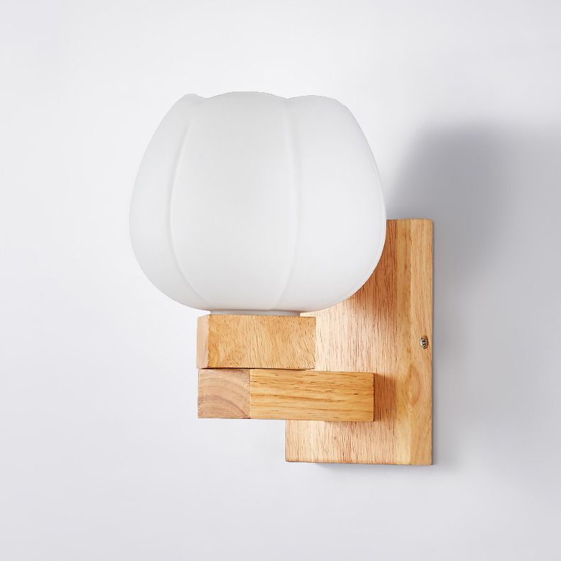 Estilo contemporáneo Luces de apliques de pared geométrica madera 1 lámpara de luz liviana