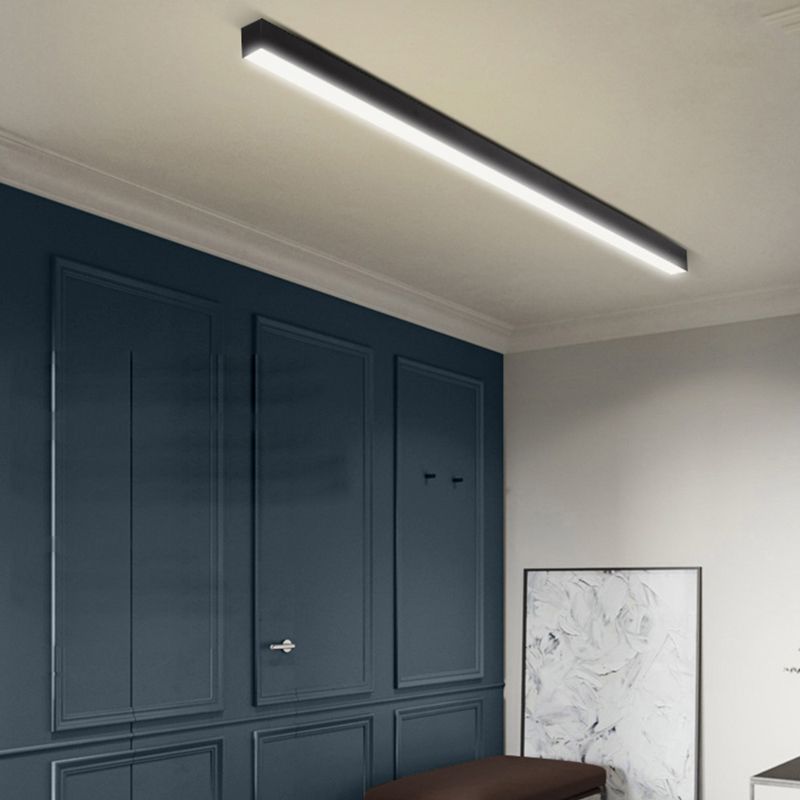 Rectangle LED Flush Mount Light Modern Simple Ceiling Lamp for Living Room
