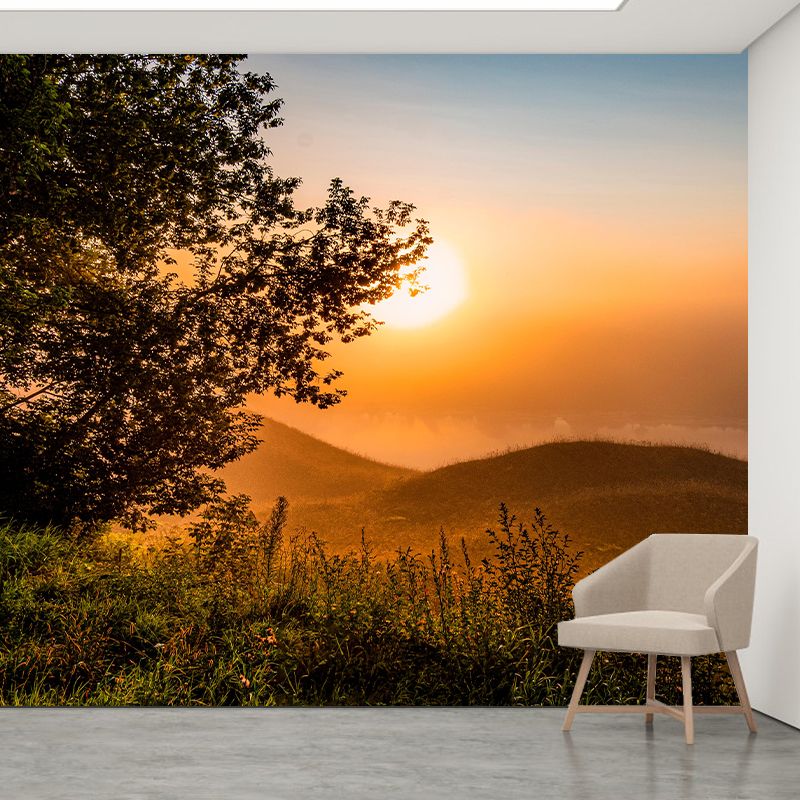 Mountain Mural Horizontal Photography Environment Friendly Wallpaper for Bedroom