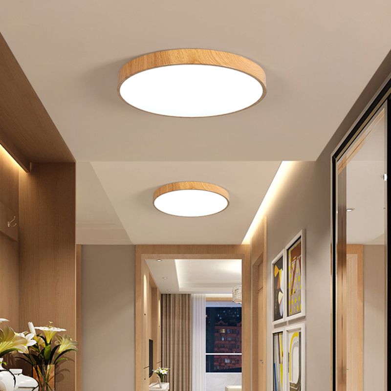 Montaje empotrado LED circular de color de registro en luz de techo de hierro forjado de estilo conciso moderno para sala de estar