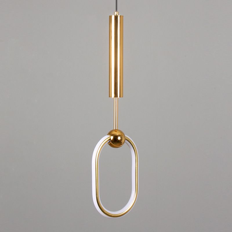 Zeitgenössische Metallhängnisbeleuchtung 1 Leuchtanhänger Beleuchtung in Gold