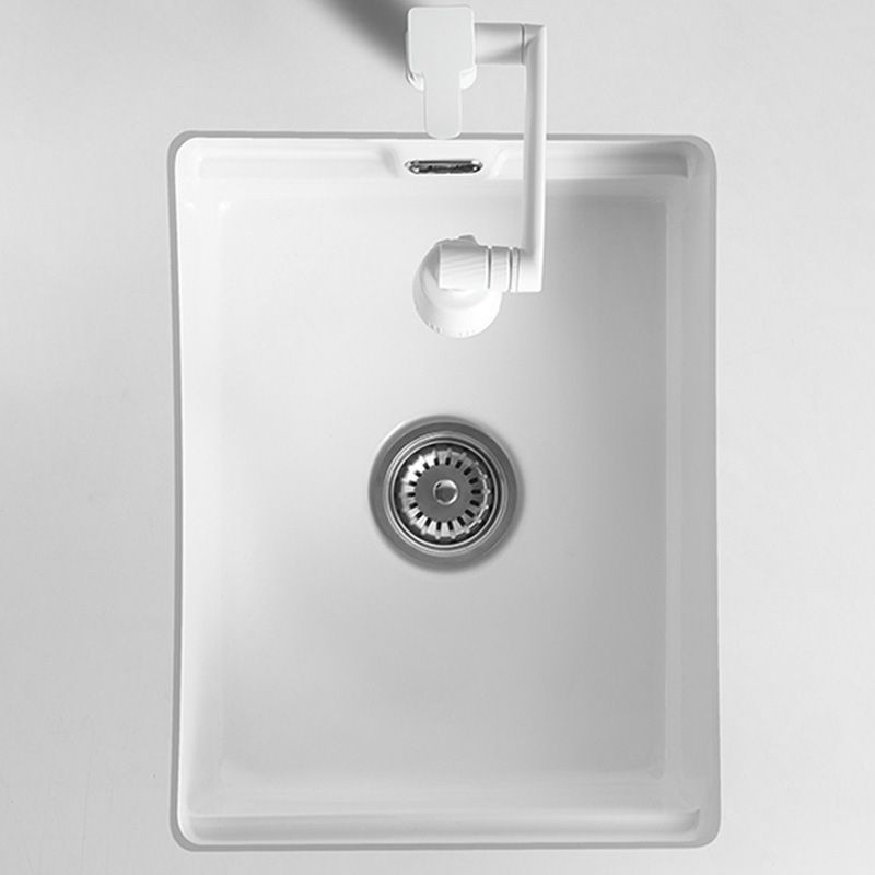 Traditional Undermount Bathroom Sink Rectangular with Faucet Basin Sink